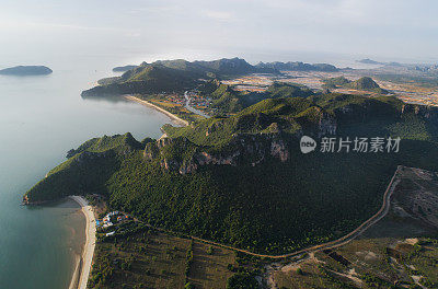 鸟瞰图Khao Dang视点，山姆罗伊约海滩在山姆罗伊约国家公园，泰国